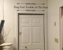 Hang Your Troubles Door Sign-Wall Quote